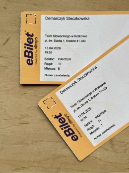 Bilet na koncert Demarczyk Steczkowska | Kraków | 13 kwietnia 2026