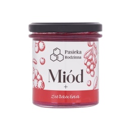 Miód z żurawiną 410 g Pasieka Rodzinna
